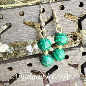 Alquimia Vibrant Green Swirl Earrings